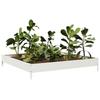 Raised Garden Bed White 100 X 100 X 18.5 Cm Steel