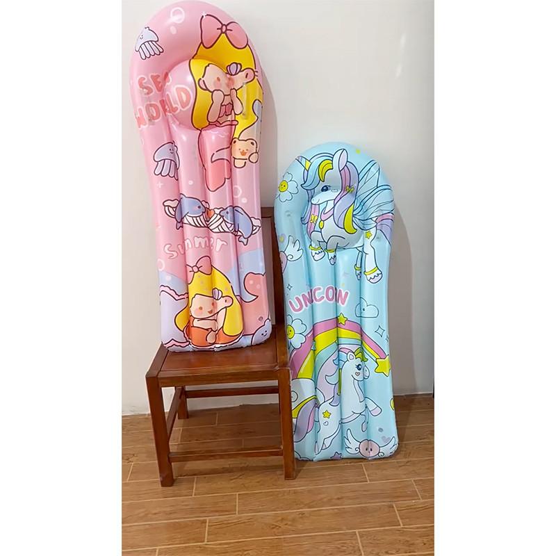Xiao Lu Inflatable Surfboard Children's Floating Water Toy Ride-on Float Bed For Swimming Training Pink Mermaid