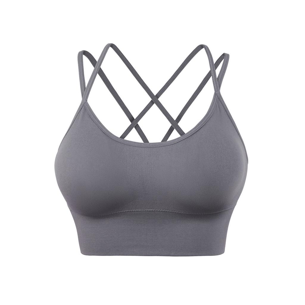 Strap Cross Back Yoga Sports Bra Quick Drying Shockproof Running Fitness Sports Underwear Large Size Bra