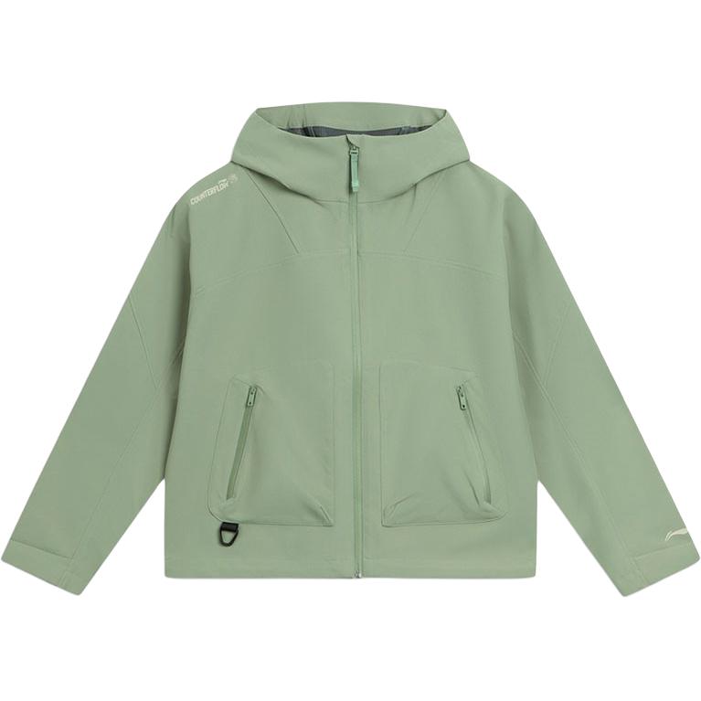 

Li Ning Outdoor CF Shell Спортивная Повседневная Минималистичная Однотонная Толстовка на Молнии Удобная Универсальная Дышащая Куртка Женская Куртка AFDVB48-3 L