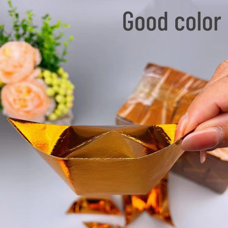 Набор золотых и серебряных слитков ручной работы оригами со срезанными углами - 1000 штук