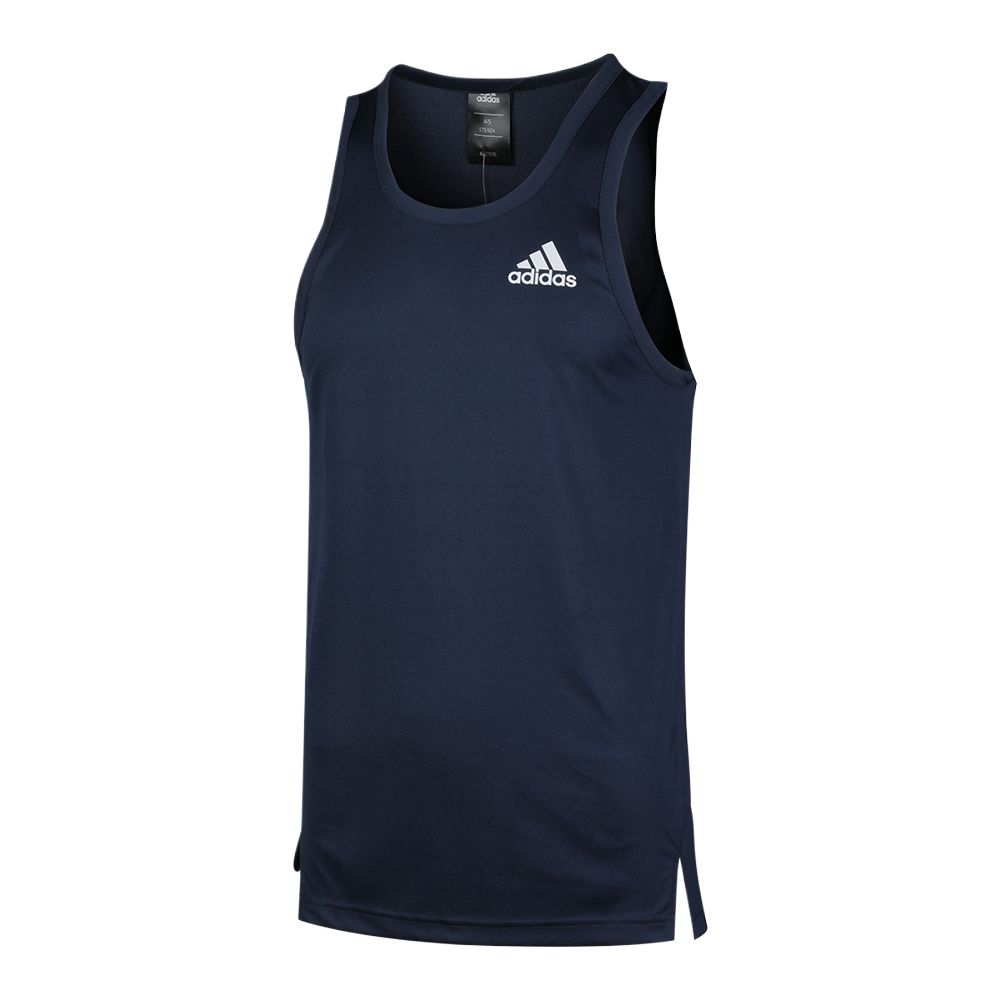 Adidas Spt Tank Casual Sports Fashion Simple Basketball Vest Men Tops Navy-Blue DU1682