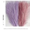 42cm Fluffy Pampas Grass Boho Decor Artificial Flower Fake Plant Reed Simulated Party Wedding Home Decoration Colorful Pampas