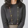 Long Pendant Stackable Necklace for Women Luxury  Glass Stainless Steel Chain Necklaces Fashion Charm Wedding Banquet Jewelry