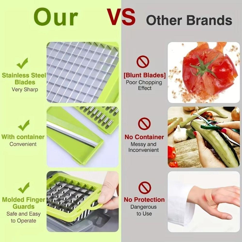 Carrot Grater Kitchen Vegetable Cutter 16-In-1 Function Kitchen Tools Fruit Slicer  Kitchen Use