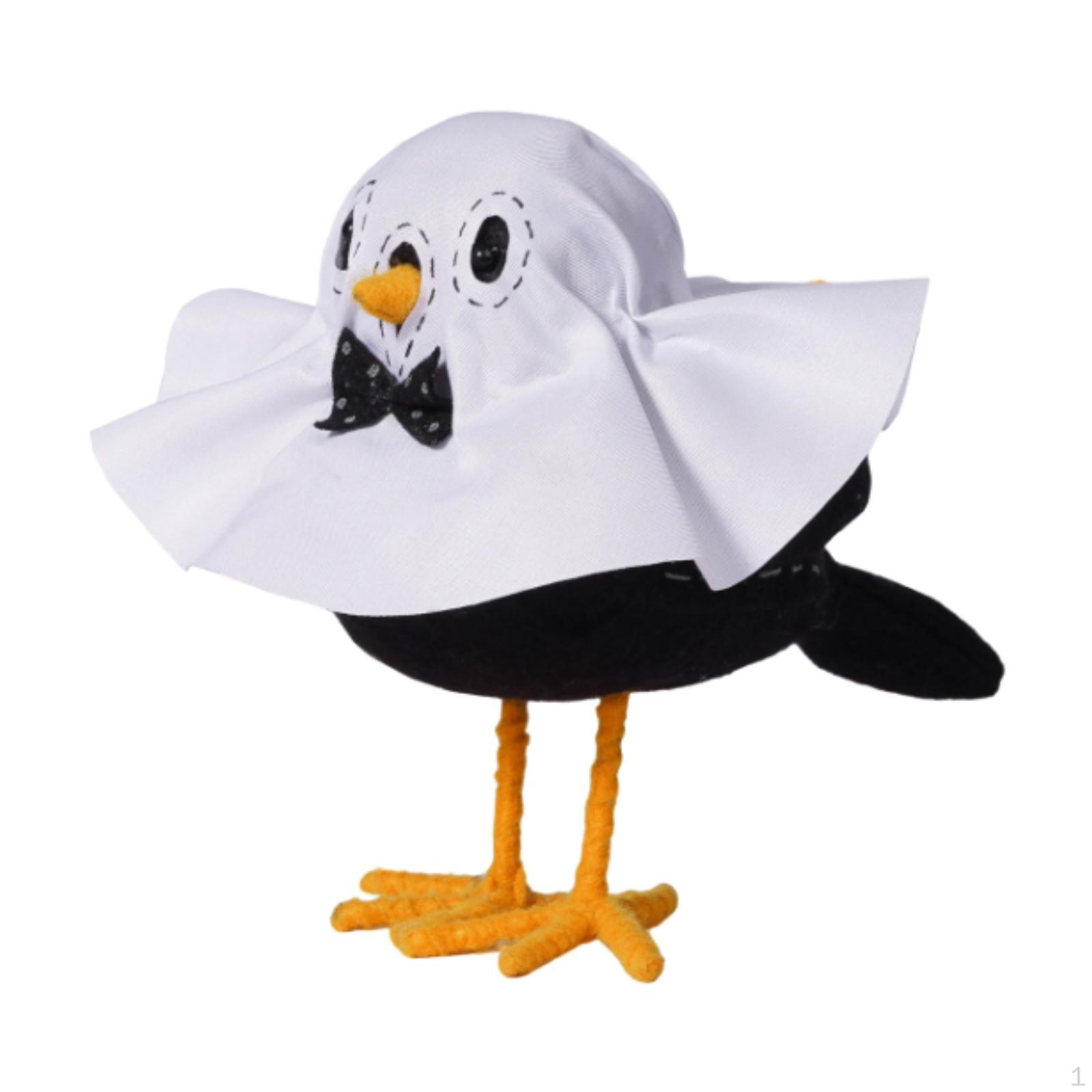 

Очаровательный набор фигурок птиц на Хэллоуин для праздничного декора дома Black White