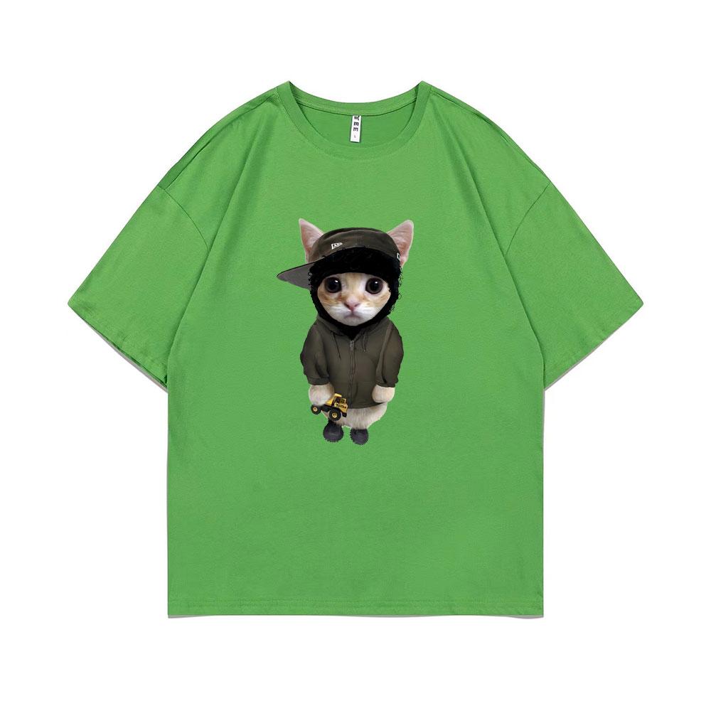 Rapper Yeat Kitty with Tonka Graphic Tshirt Male Casual Tees Unisex Hip Hop Rap Street Tee Shirt Summer Funny Unisex Oversized Tshirt