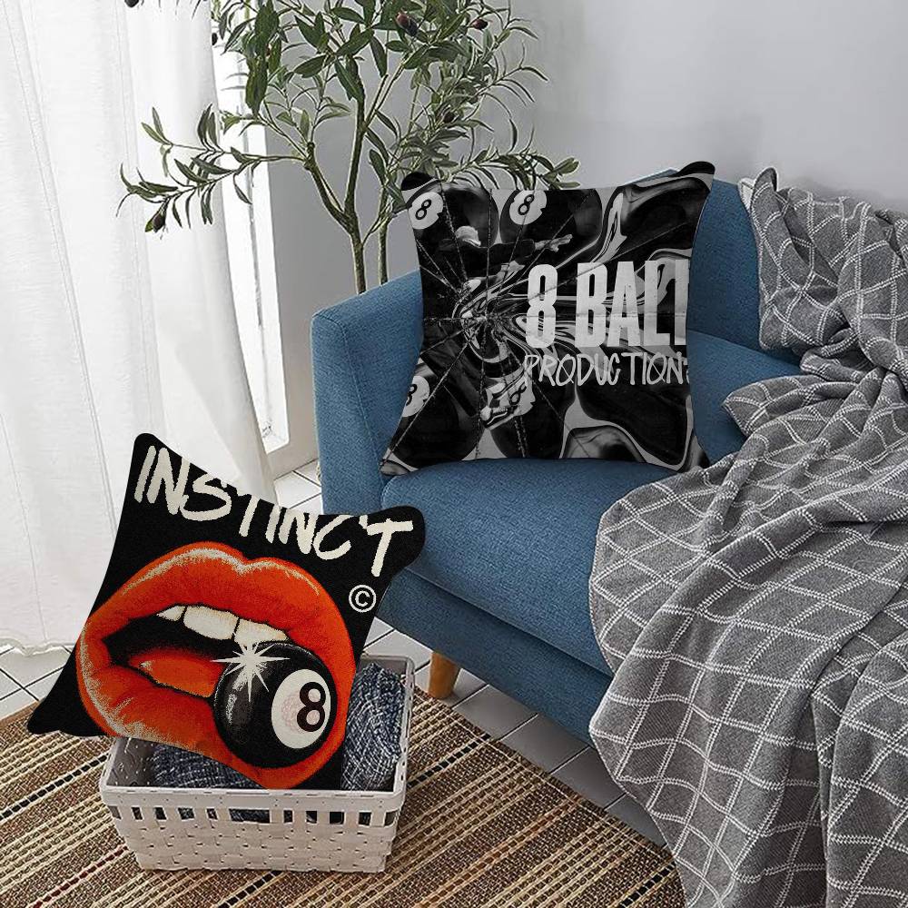 Black And White No Ball Art Pillow Cushion Cover Pillowcase Living Room Sofa Home Decor Customized