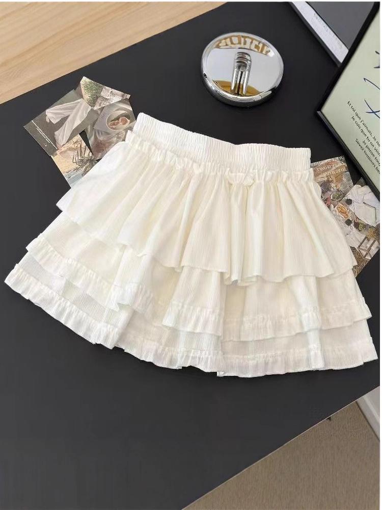 Damen Hohe Taille A-Linie Puffy Kuchenrock - Süßer Retro Ballett Stil für Frühling & Herbst
