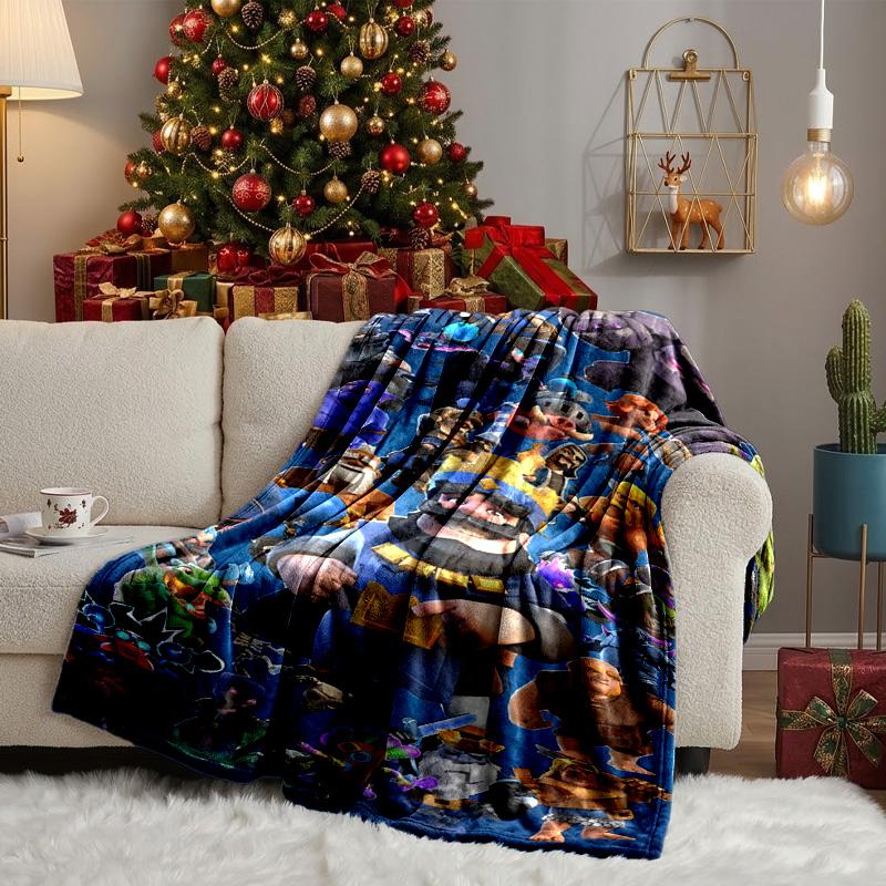 Clash Royale Heroes Collage Blanket Lightweight Ideal Bedding Blanket Perfect for Travel, Camping, Living Rooms, Offices, Sofas, Fan Christmas Gift