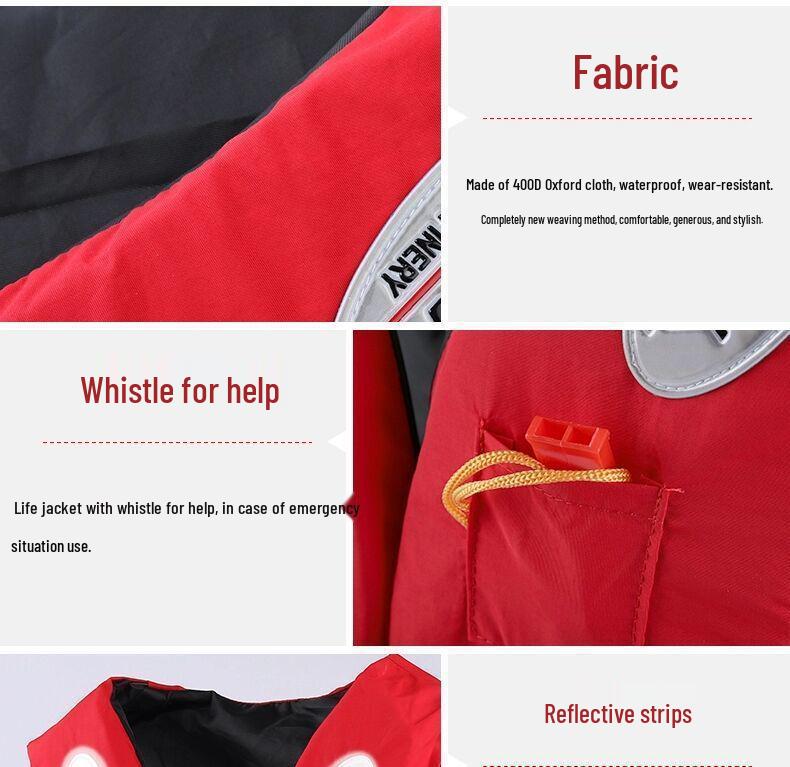 High Buoyancy Marine Life Jacket - Portable Snorkeling and Fishing Vest for Water Survival.