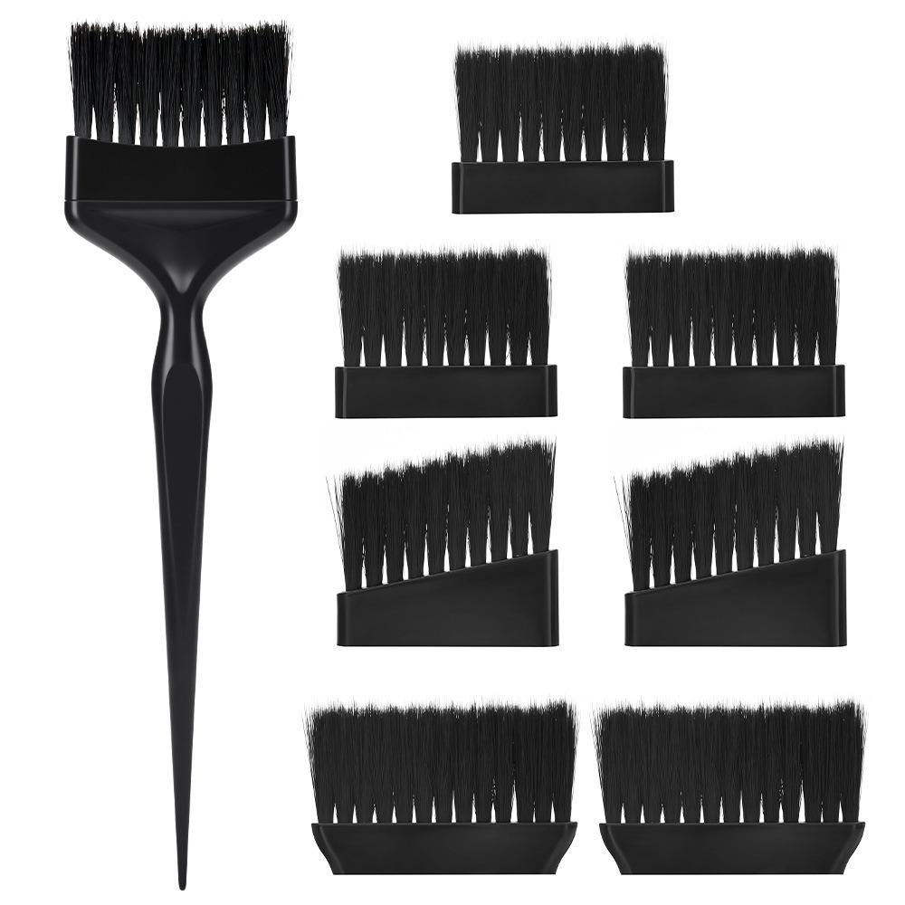 

1Set Professional 8pcs Replaceable Brush Head Kit Hairdressing Tinting Coloring Tools Barber чёрный