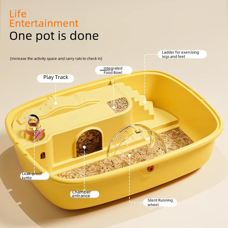 Acrylic Skylight Hamster Cage Castle - Indoor Full Set