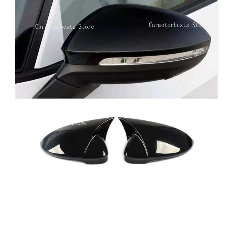 Car Rearview Side Mirror Cover Fit For Volkswagen ID.3 ID3 Mk8 2020-2024 Wing Cap Rear View Case Trim Carbon Fiber