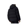SAUCONY Solid Color Simple Logo Print Hooded Mid-Length Puffer Jacket Men Outerwear Black SC2240144C-BK01