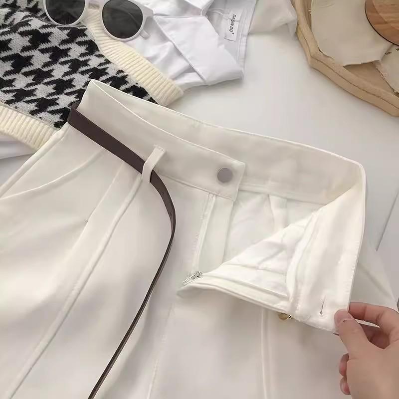 Women's High-Waist A-Line Wide-Leg Retro Shorts - Spring 2025 Korean & Hong Kong Style