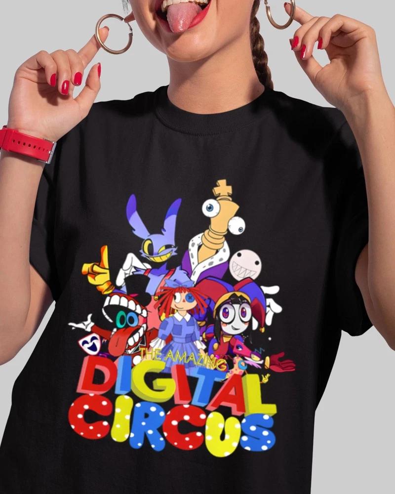 Anime The Amazing Digital Circus Black T Shirt Size S 4XL 2 S