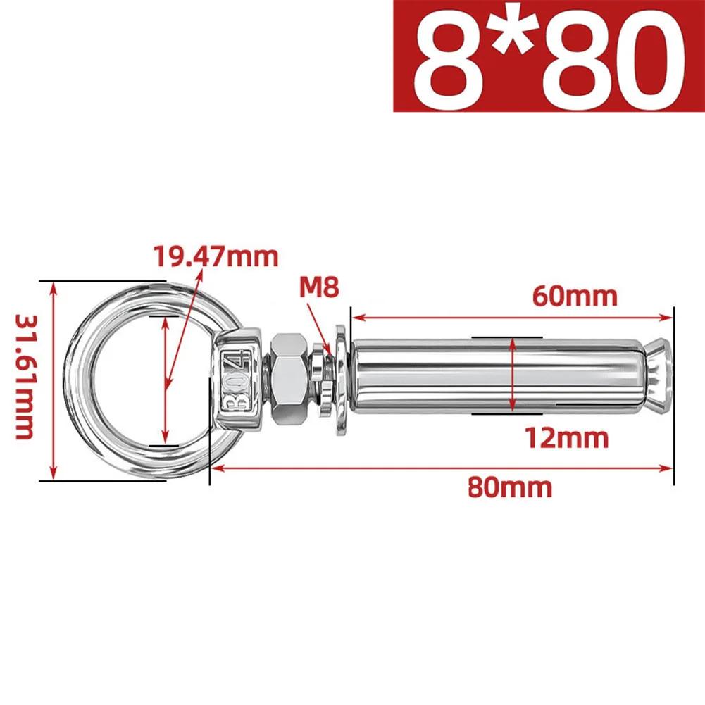 Expansionsbolzen mit Ringen Wandanker Ösenschrauben 6/8/10mm Ösenbolzen Ring Einhängemutter Schrauben Edelstahl Expansionsbolzen