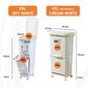 360° 2 Tier Recycle Wheel Kitchen Rubbish Recycle Dustbin Large Capacity Practical Garbage Trash Household Sorting Bin Rotating Wheel Kitchen Rubbish