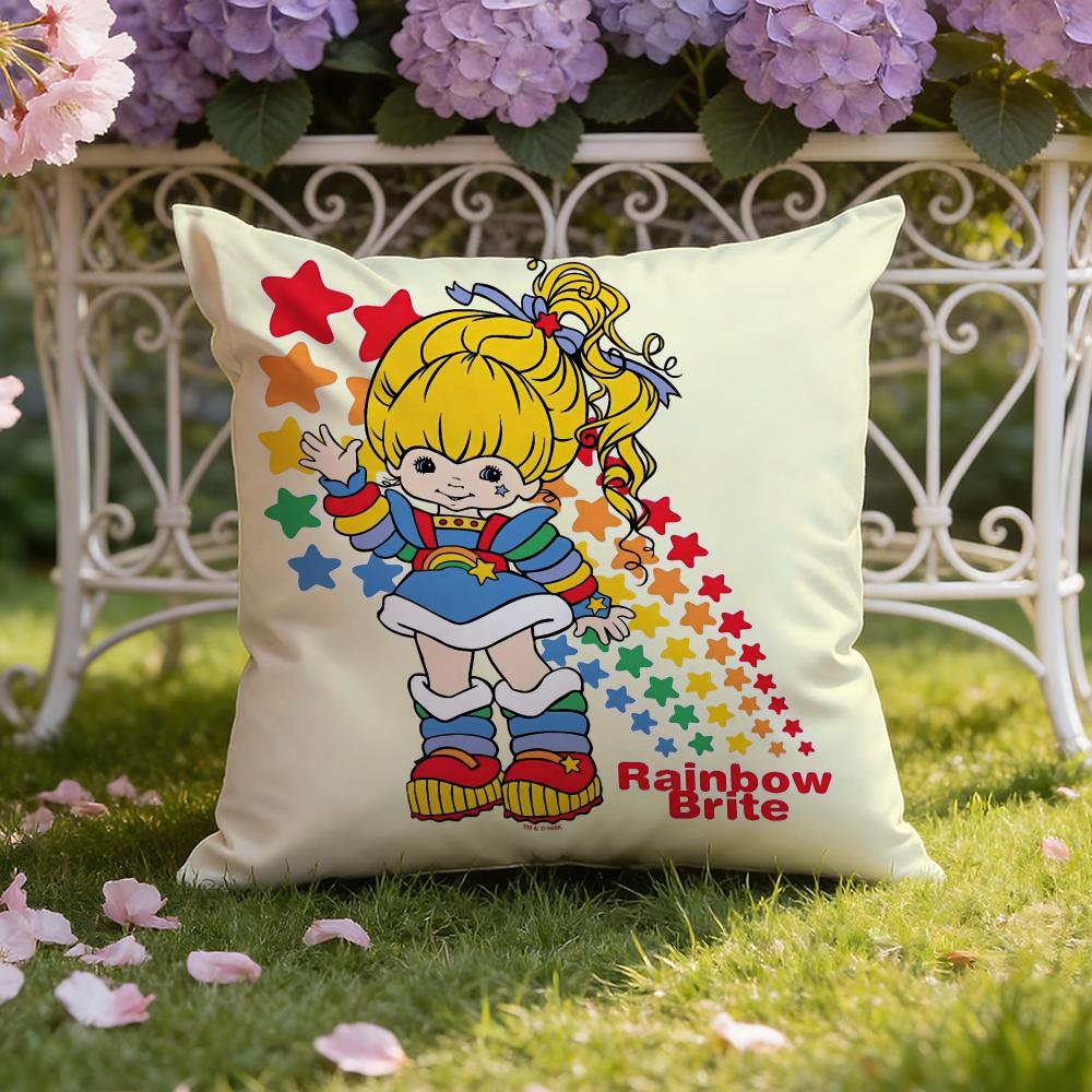 R-Rainbows Cute Brite Cushion Cover Home & Car Dual-Scene Pillow Cover: Reversible for Premium Comfort