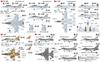 Pit Road 1/700 Skywave Series Modern U.S. Military Aircraft Set 2 Plastic Model S59 (Airplane)