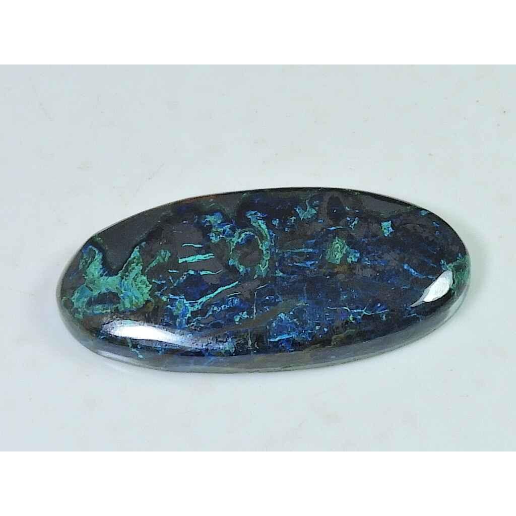 Cabochon ovale en shattuckite naturelle, 20 x 44 x 4 mm, pierre précieuse en vrac pour bijoux, 75 cts, SK-4508