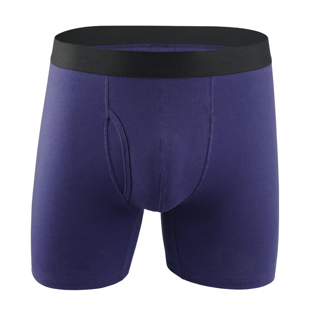 Long open men's underwear men's open hole flat corner shorts side plus sports open file
