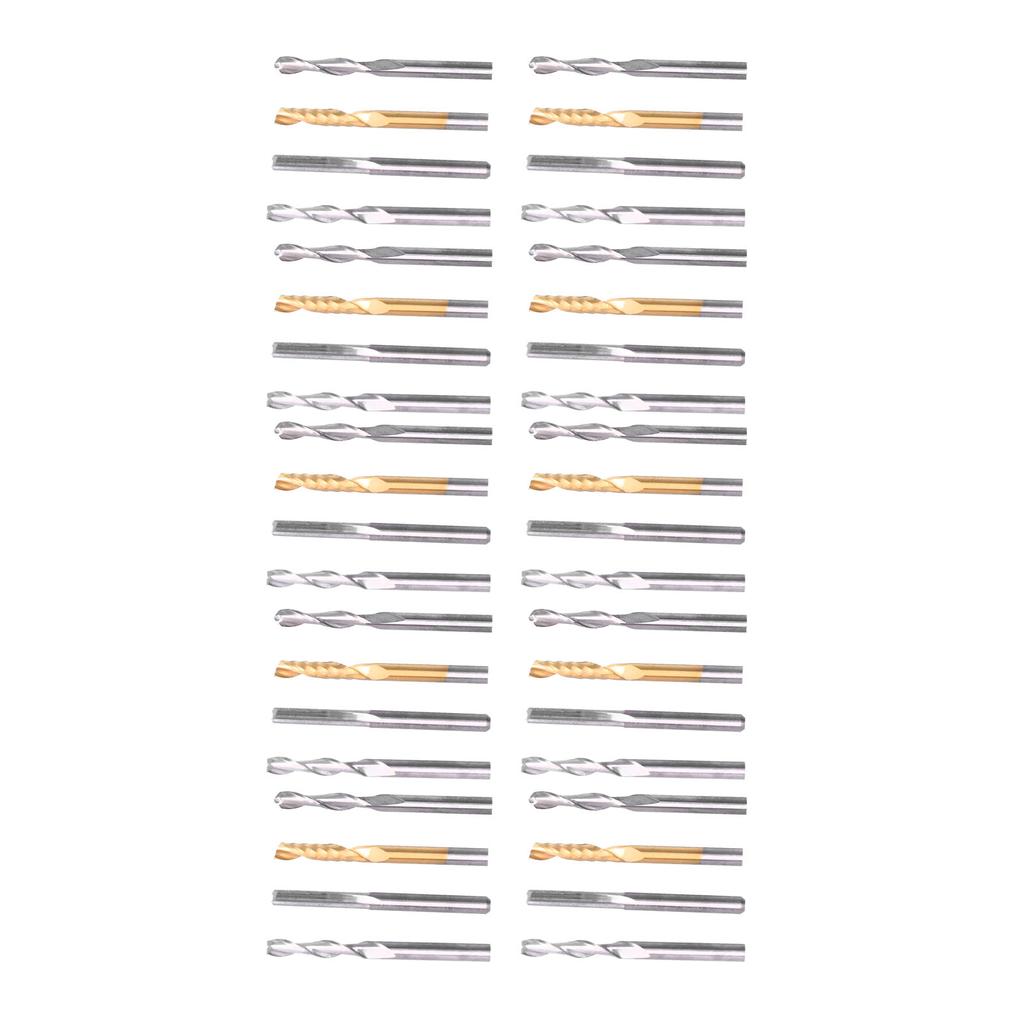 40 Stück Set Fräser 18in Schaft Oberfräser Holzbearbeitung CNC Fräser Fräsen Schnitzen Bit Set