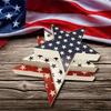3Pcs/set Patriotic Wooden Star Decor Home Decor Tabletop Ornament Party Table Decor American Flag Design Laser Cut Decorations