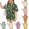 Kids Casual Short Sleeve Top and Shorts Set Animal Print Comfortable Summer Outfit Lightweight Soft Fabric Breathable Design