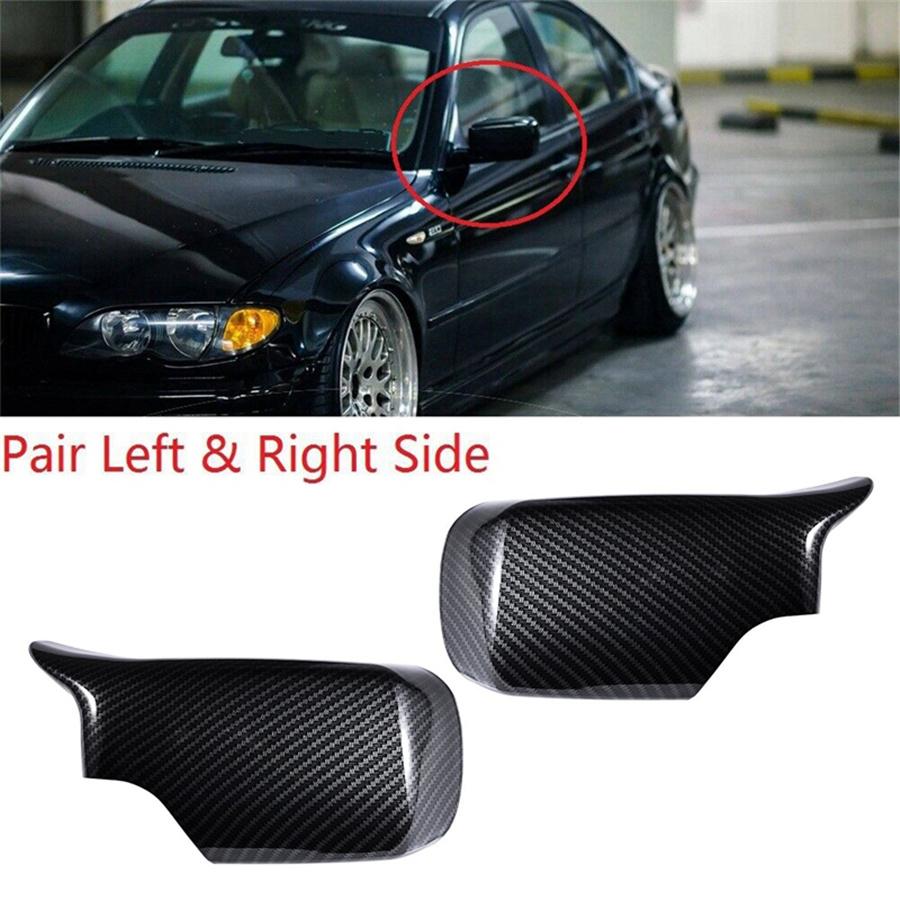 Kryty zrcátek ve vzhledu karbonových vláken pro BMW E46 316i 318i 325i 330i Sedan 98-05
