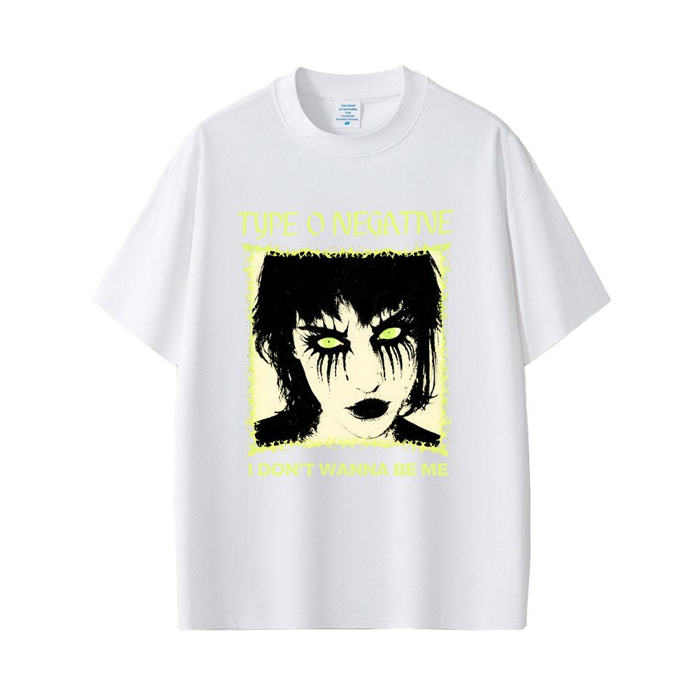 Rock Band Type O Negative I Don't Wanna Be Me Grafik T-Shirt Unisex Damen Vintage Gothic Metal T-Shirt Herren 90er Übergroße T-Shirts