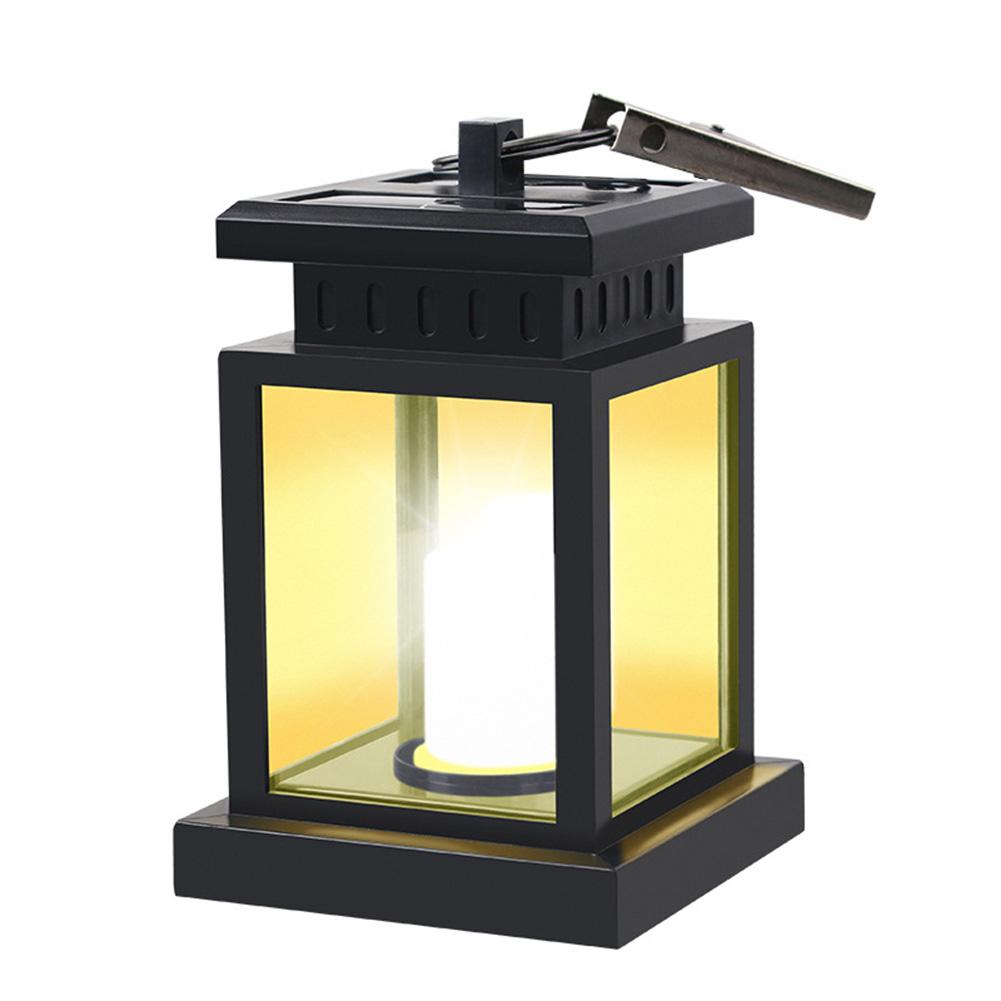 Solar Hanging Lantern Outdoor, Waterproof LED Solar Candle Light, Solar Powered Hanging Light With Clip For Patio Porch Deck Yard Garden Decor