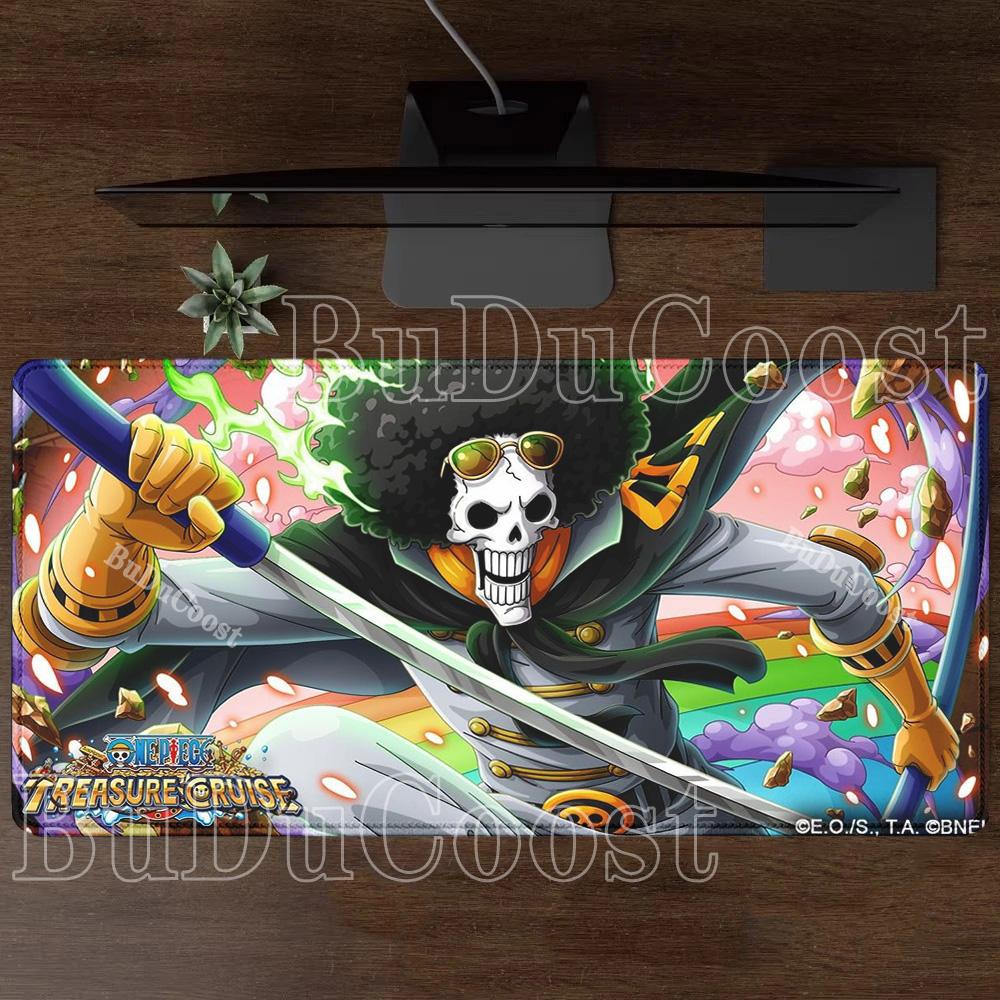 Luffy Roronoa Zoro One Piece Gaming XXL Mouse Pad anime HD printing Mousepad PC Keyboard overlock Non-Slip base Office Desk Mat