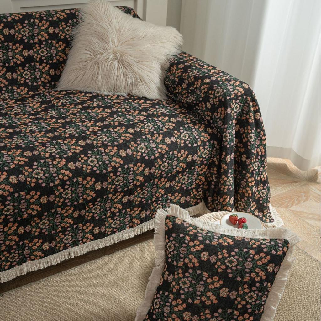 Exquisites Sofahandtuch Anti-Katzenkratzer Jacquard-Blume Retro Festlich Zugang Dicke Sofadecke Fabrik