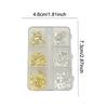 6 Grids/Box Mix Gold Silver Mini Forks Spoons Tableware Alloy Nail Art  Decorations Manicure Cure Charms Accessories
