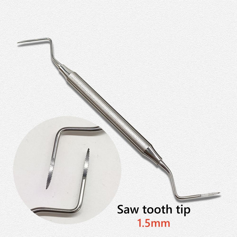 1 Pc or 2 Pcs or 3 Pcs Dental Root Tip Pick Tool Tooth Elevator with Saw Tooth Tip Dental Minimally Invasive Extraction Surgical Instrument Efficient