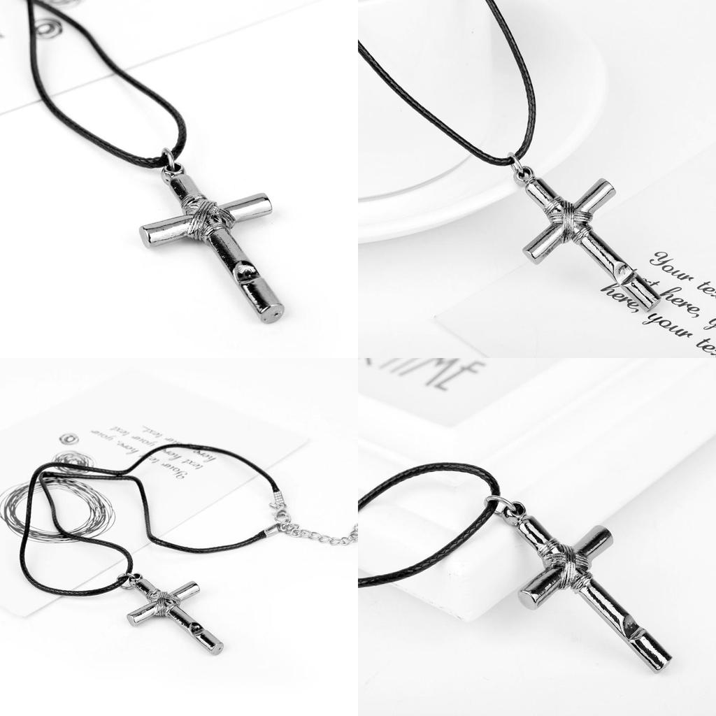 Hell Girl Cross Pendant Necklace With Alloy Design For Women And Men