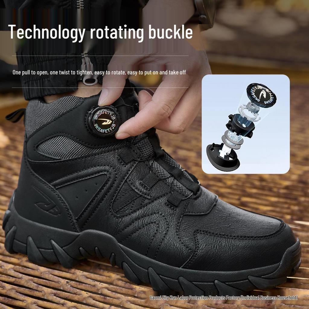 Men's Lightweight High-Top Ankle Support Hiking Boots with Comfortable Technology and Protective Features for Long Wear