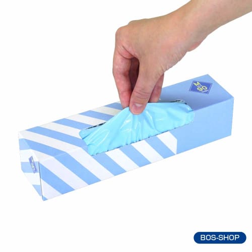 amazing odor-proof bag bos striped package set of 2/light blue m size 90 pieces for processing baby diapers, pet poo, food waste, sanitary items, etc.