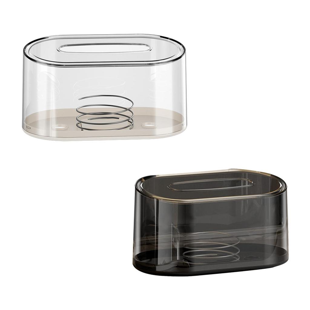 Tissue Storage Box with Spring Modern Modern Toilet Paper Rack Napkin Storage Box for Table Restroom Hotel Car Kitchen Counter