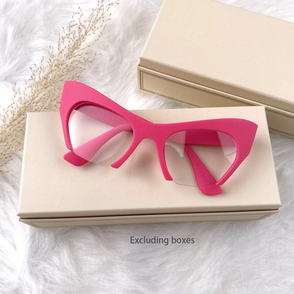 Half Frame Cat Eye Blue Light Blocking Glasses Computer Gaming Tv Phones Glasses For Women Men