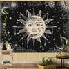 Mandala Moon Tapestry Boho Tapestry for Bedroom Black Tapestries Wall Hanging Living Room Wall Art and Home Decor