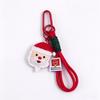 Lovely Weave Christmas Pendant Elk Cartoon Santa Claus Keychain Bag Pendant Charm New Year Gift Christmas Keyring Accessories