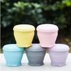 180ml Foldable Water Cup for Travel and Business Trip Portable Silicone Camping Mug Food Grade Outdoor Drinking Cup