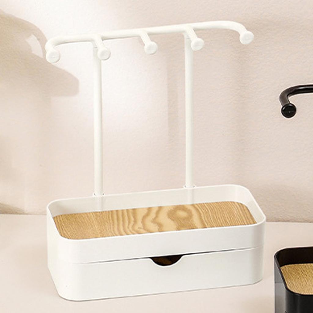 Jewelry   Double Layer Jewelry Drawer Storage Display Rack for Necklaces Bracelet Ear