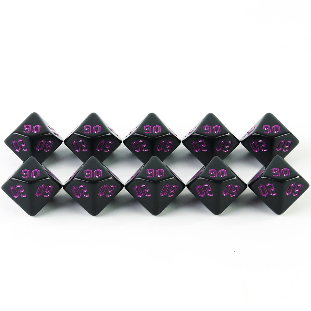 10pcs Polyhedral Dice Set D00(00-90) Dice Polyhedral Role Playing Dices DND Role Playing Table Game