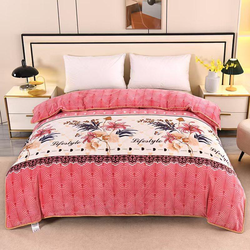 

Thickened Milk Fleece Quilt Cover Quilt Cover Thickened Crystal Fleece Baby Double-Sided Fleece Flannel Bedding Dual-Purpose Blanket 150x200cm single quilt cover