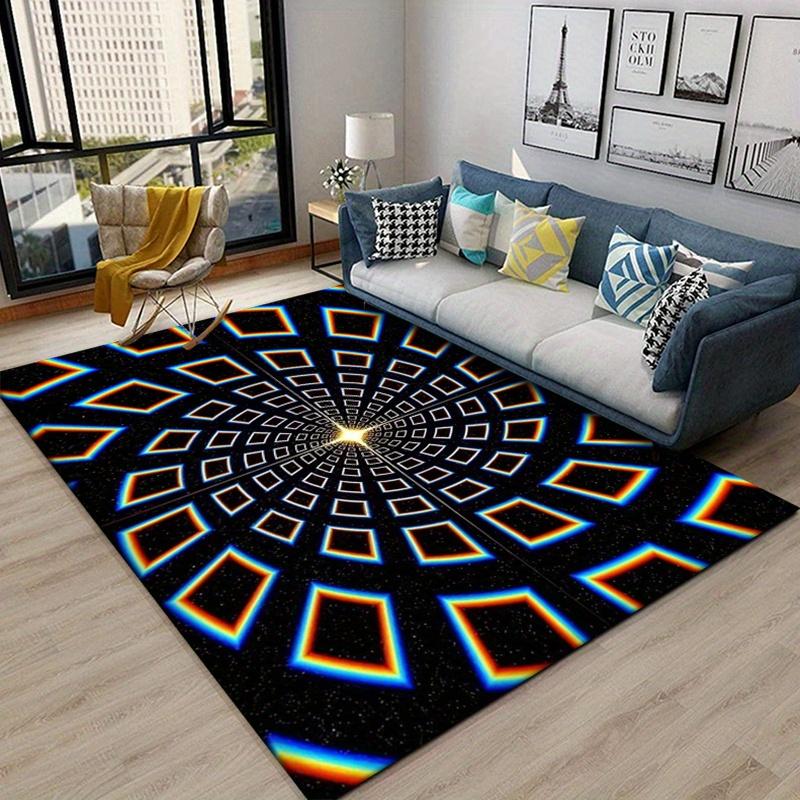 

Кристаллический бархат Нескользящий ковер Полиэстер | Яркий визуальный принт в виде кругов с красочным геометрическим дизайном | Вариант нескольких размеров 50x80cm