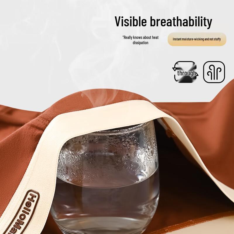 Bingxue Mumen Men's Pure Cotton Antibacterial Boxer Briefs